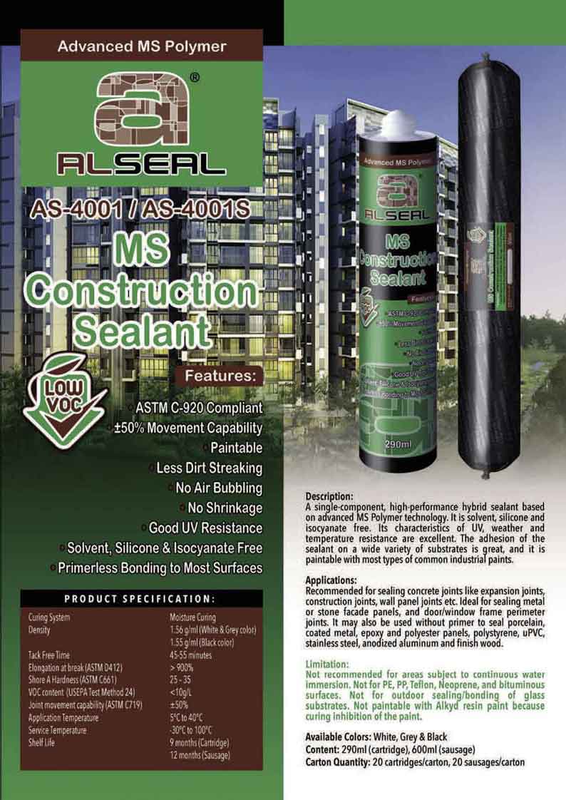 Alseal AS-4001 MS Construction Sealant